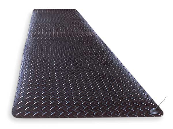 Black Static Dissipative Mat 9/16 in Thick, Vinyl Laminate