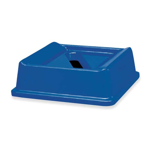 Recycling Wastebasket, Blue, 3 1/4 gal Capacity, 10 1/2 in W, 12 in H, Recycle Symbol