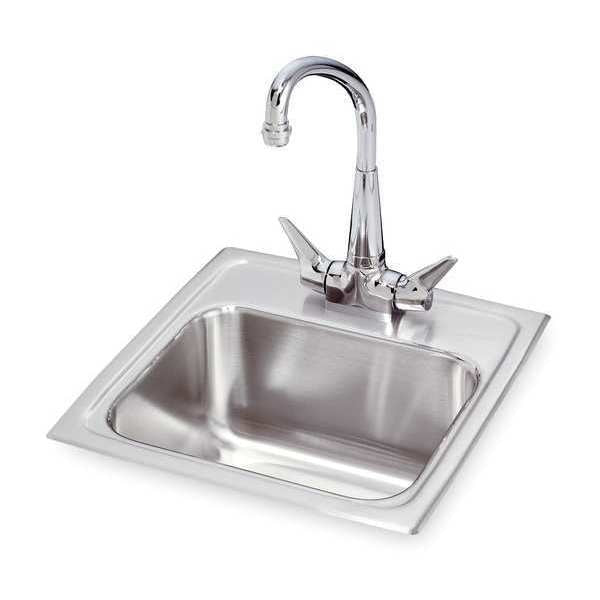 Drop-In Bar Sink Package, 1 Hole, Lustrous Highlighted Satin Finish