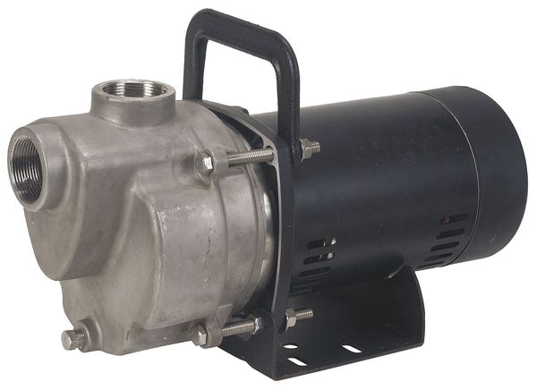 Self Priming Centrifugal Pump, 1/2 hp, 115/230V AC, 1 Phase, 33 ft Max Head