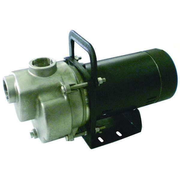 Self Priming Centrifugal Pump, 3/4 hp, 115/230V AC, 1 Phase, 42 ft Max Head
