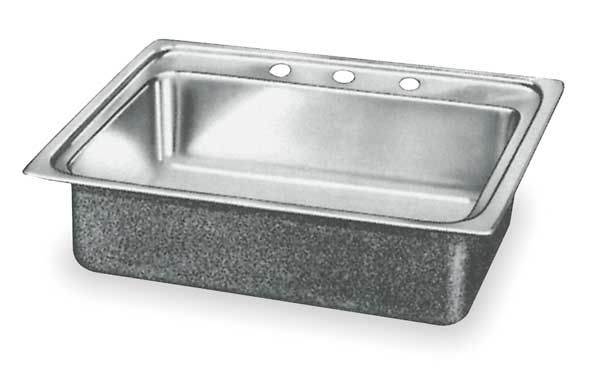 Drop-In Sink, Drop-In Mount, 3 Hole, Stainless steel Finish