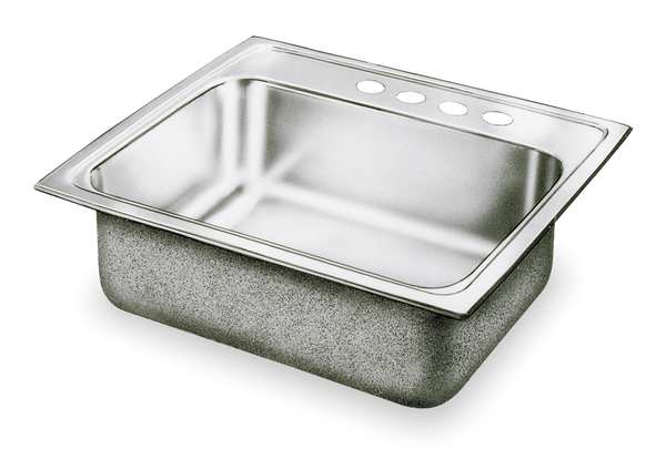 Drop-In Sink, 4 Hole, Lustrous Highlighted Satin Finish
