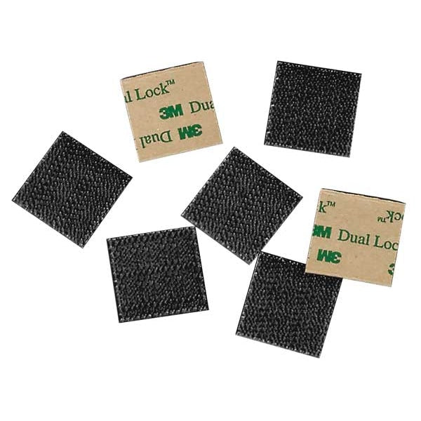 Reclosable Fastener Shapes, Acrylic Adhesive, 3 in, 1 in Wd, Black, 100 PK