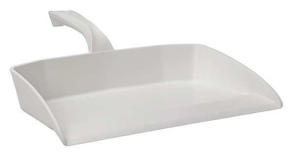 Hand Held Dust Pan, White, Polypropylene