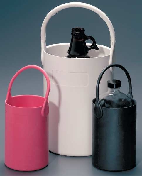 Bottle Carrier, Safety Tote, 7 1/2 In, Blk