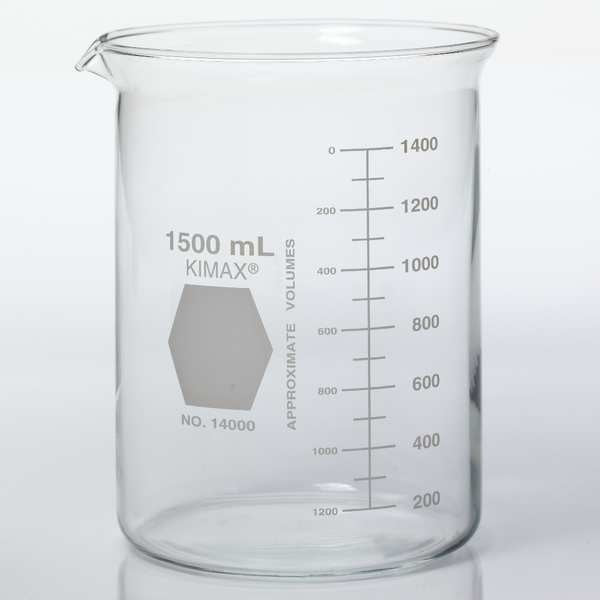 Beaker, 400mL, Glass, 106mm H., PK48