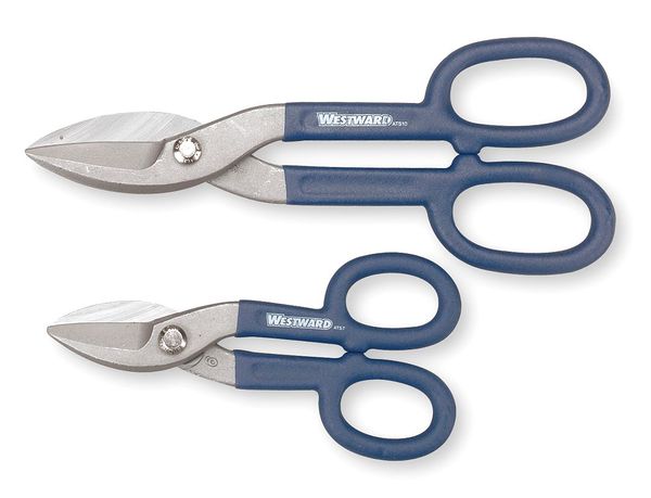 Tinners Snip Set, Straight, 7 in 10 in, Steel