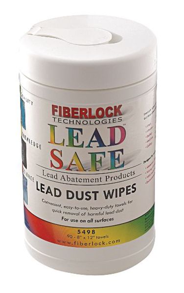 Lead Safe Wipes, White, Canister, Lead Abatement, 90 Wipes, 12 in x 8 in, Citrus, Floral