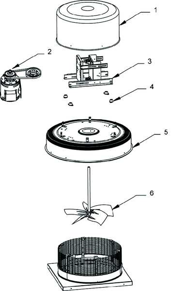 Downblast Vent, Belt Drive, 50 In