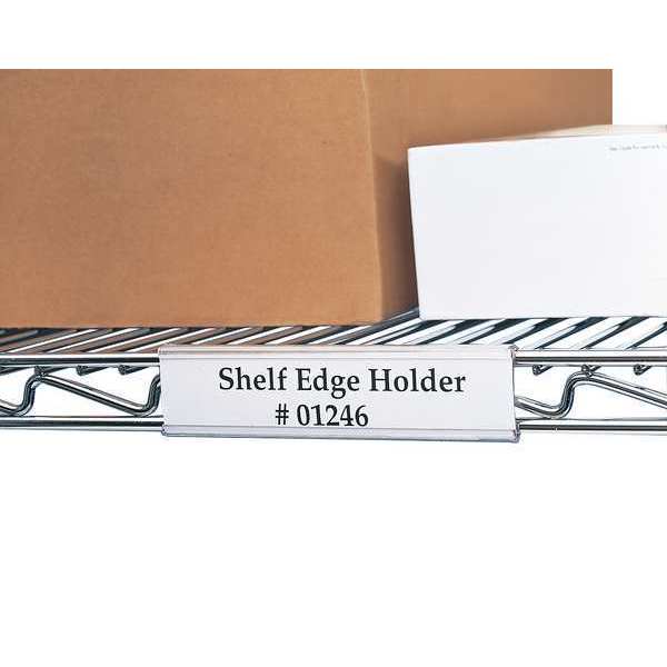 Index Wire Rack Label Holder, 24 in, PK6
