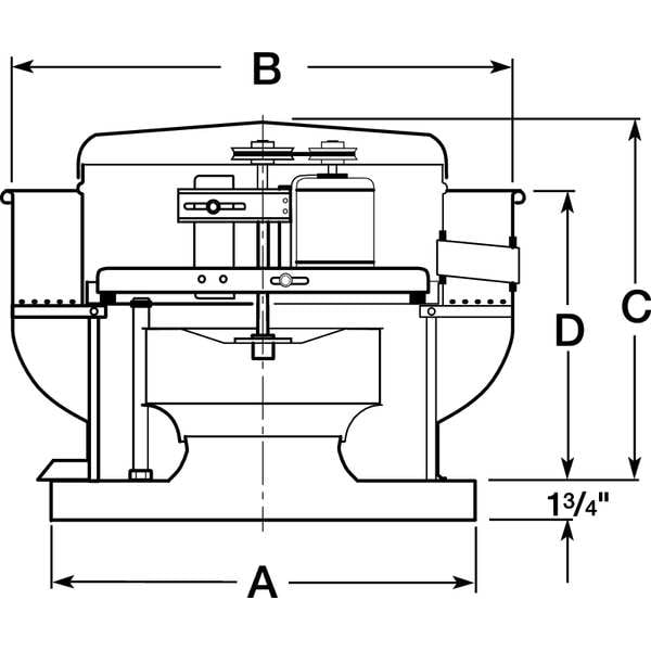 Upblast Ventilator, 30-1/2 In, 115/230V