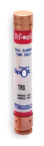 Fuse, Time Delay, 20A, TRS-RID Series, 600V AC, 300V DC, 5