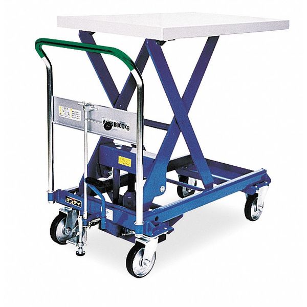 Scissor Lift Cart, 1100 lb. Cap, 23-5/8