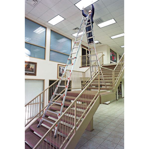 20-1/2ft. Telescoping Step Ladder, IA, Alm