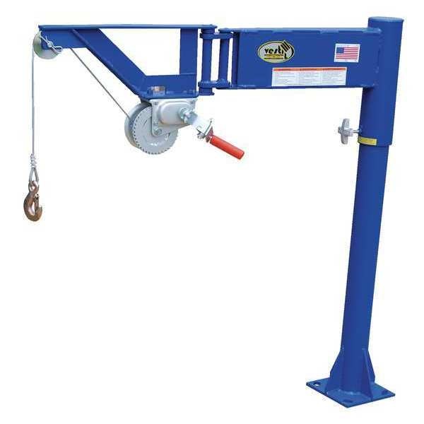 Davit Crane, 0 in to 38.5 in Reach, 0 in to 120 in Lift Range, Blue