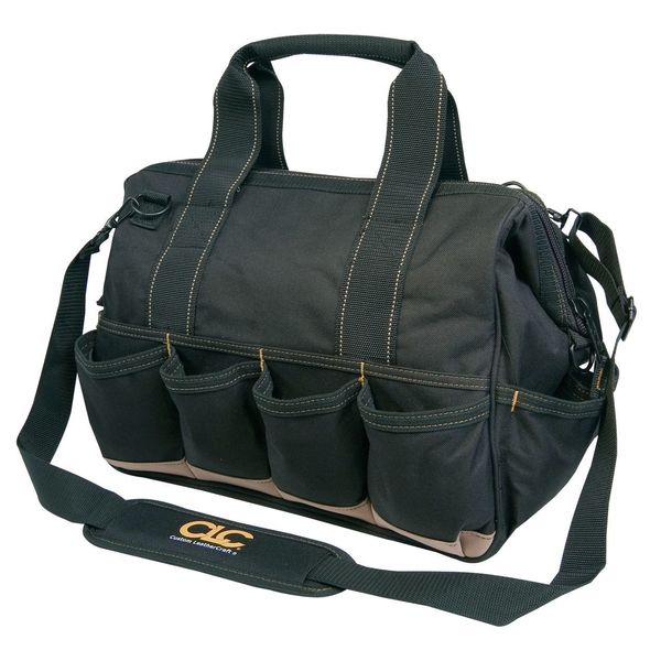 Tool Bag, Polyester, 23 Pockets, Black, 12