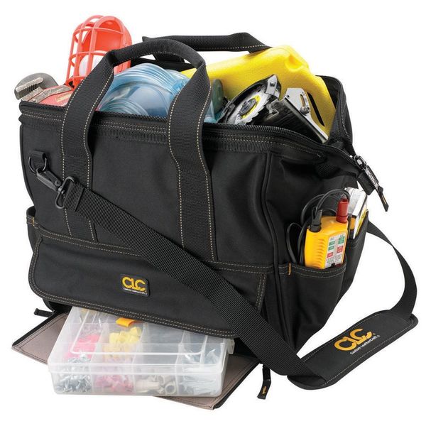 Tool Bag, Polyester, 23 Pockets, Black, 12