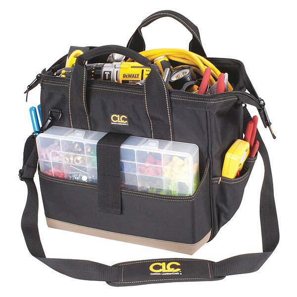 Tool Bag, Polyester, 23 Pockets, Black, 12
