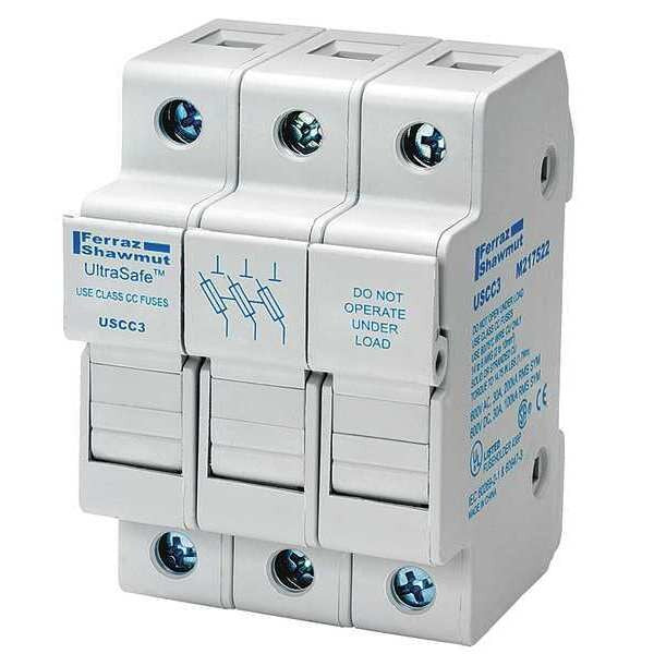 Fuse Block, Midget and CC Class, 30A, 3 Pol