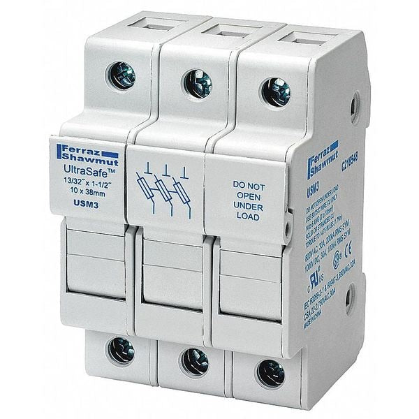 Fuse Block, Midget and CC Class, 30A, 3 Pol