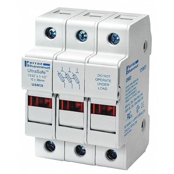 Fuse Block, Midget and CC Class, 30A, 3 Pol