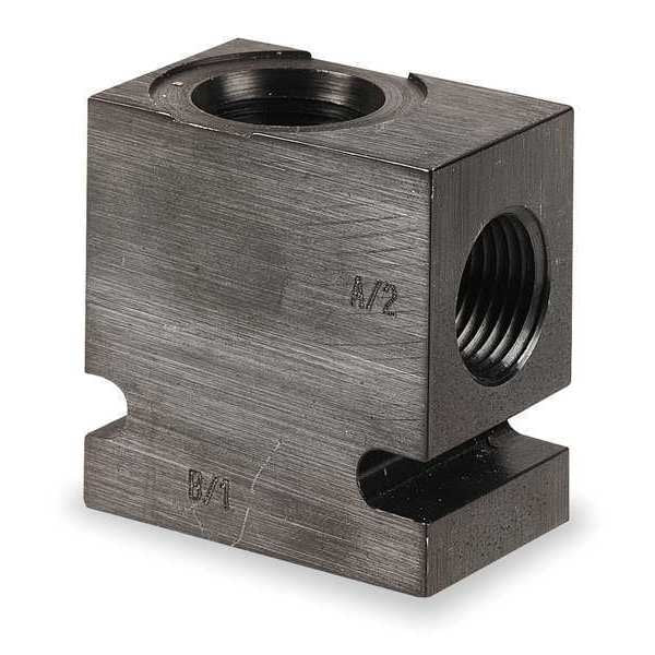 Valve Base, 9/16-18 SAE, Alum, 8-2 Cavity