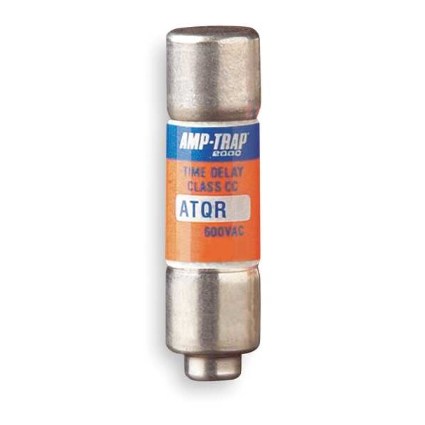 UL Class CC Fuse, Time Delay, 1-1/4A, ATQR Series, 600V AC, 300V DC, 1-1/2