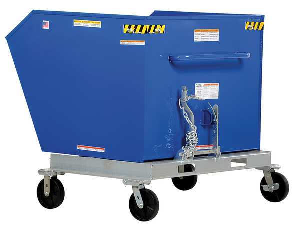 Portable Hopper, Steel, 1 cu. yd., 2000 lb.