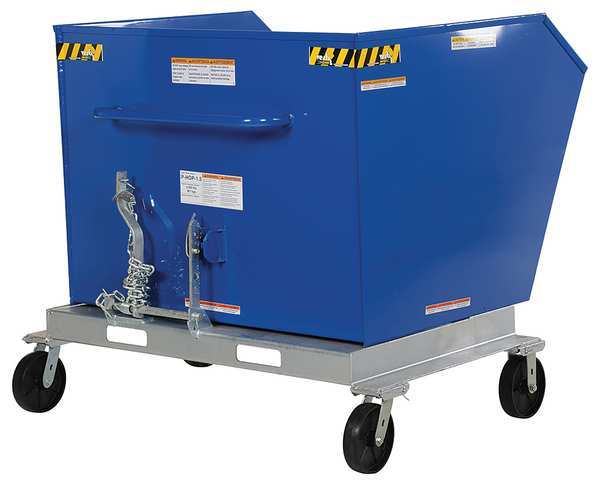 Portable Hopper, Steel, 1 cu. yd., 2000 lb.