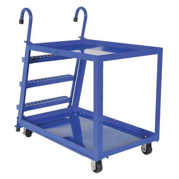 Steel Stock Picking Ladder Cart 1000 lb. Capacity, 51-3/4