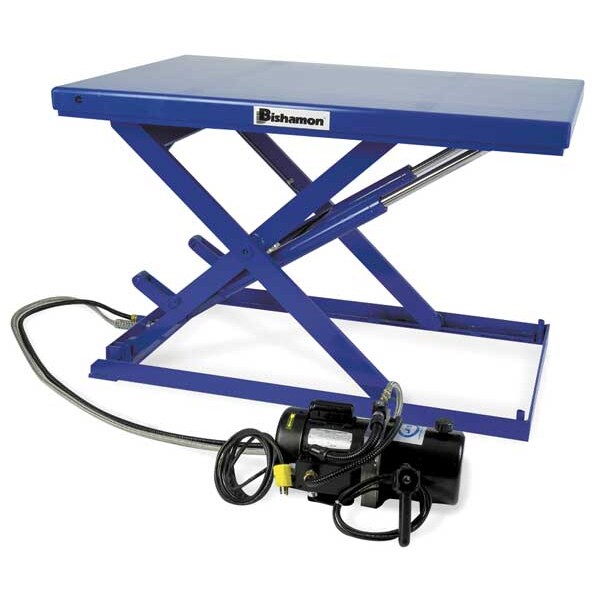 Scissor Lift Table, 1100 lb. Cap, 115V, 23-1/2
