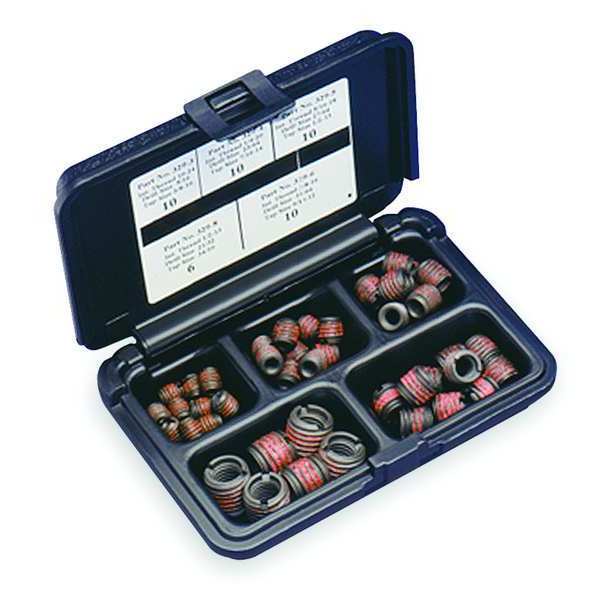 Thread Repair Kit, Self Locking Thread Inserts, 1/4