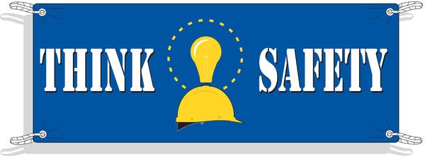 Banner, 42X120, Think Safety