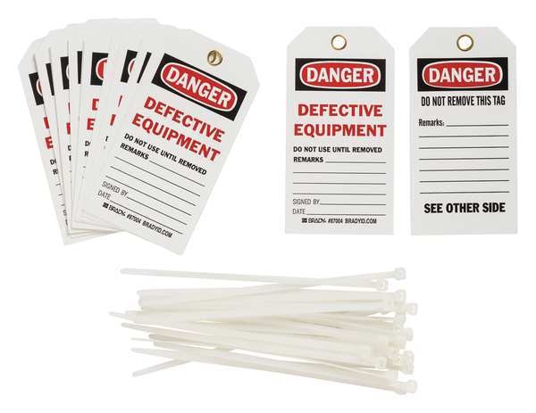 Danger Tag, 5-3/4 x 3 In, ISO 9001, PK25