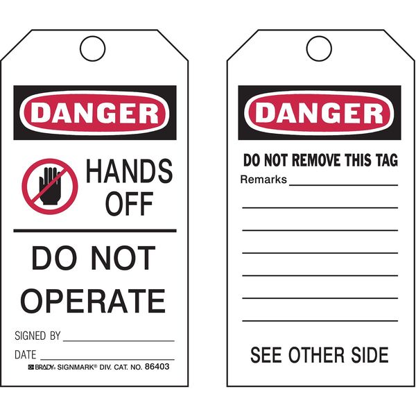 Danger Tag, 5-3/4 x 3 In, ISO 9001, PK25, 87001