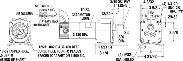 Gearmotor, 20 RPM, 24vdc