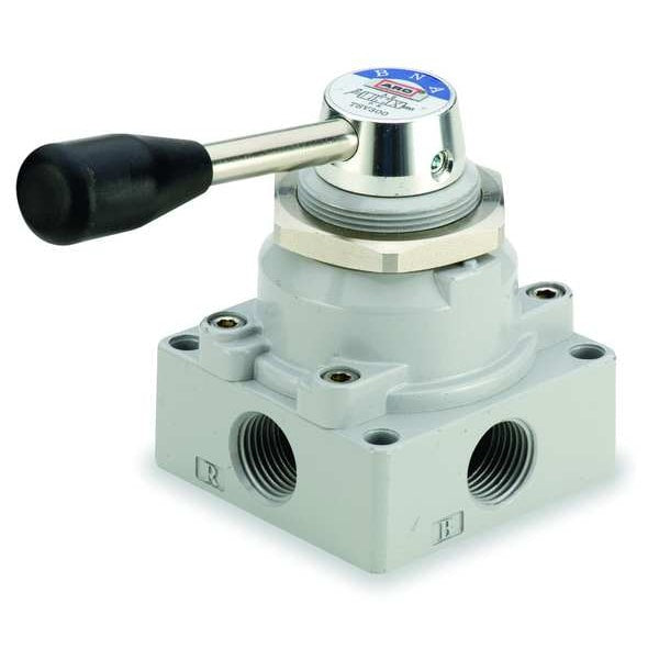Manual Air Control Valve, 4-Way, 3/8in NPT