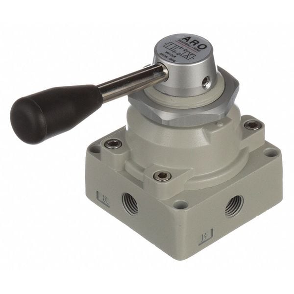 Manual Air Control Valve, 4-Way, 1/4in NPT
