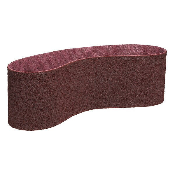Sanding Belt, 6 in W, 48 in L, Non-Woven, Aluminum Oxide, Medium, SC-BS, Maroon