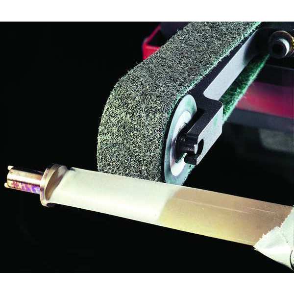 Sanding Belt, 1/2 in W, 12 in L, Non-Woven, Aluminum Oxide, Medium, SC-BS, Maroon