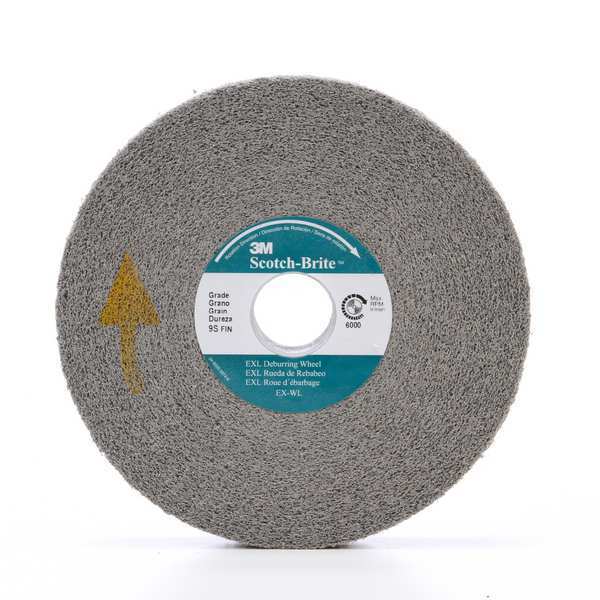 Deburring Wheel, XL-WL, 9S Fine, 6 in x 1 in x 1 in