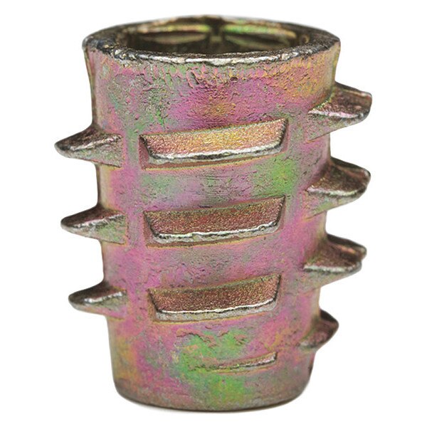 Hex Drive Threaded Insert, M6-1.00 Int Thrd Sz, 33/64 in L, 11.5 mm Dia., Zinc Alloy, Plain, 50 PK