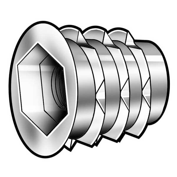 Hex Drive Threaded Insert, 1/4