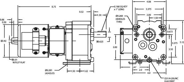 AC Gearmotor, 70 rpm, TEFC, 115/230V