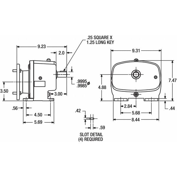 Speed Reducer, C-Face, 56C, 31:1