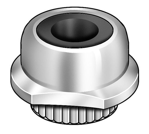 Captive Locknut, #10-32, Steel, ZP, PK10