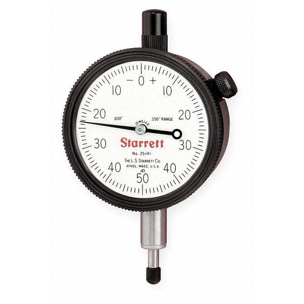 Dial Indicator, 0 to 0.250 In, 0-50-0