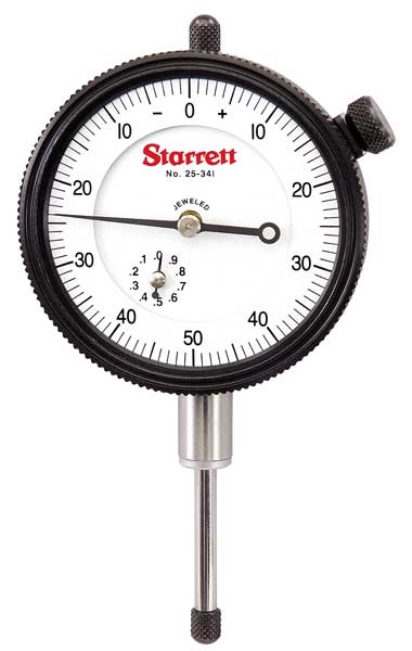 Dial Indicator, 0 to 1 In, 0-50-0