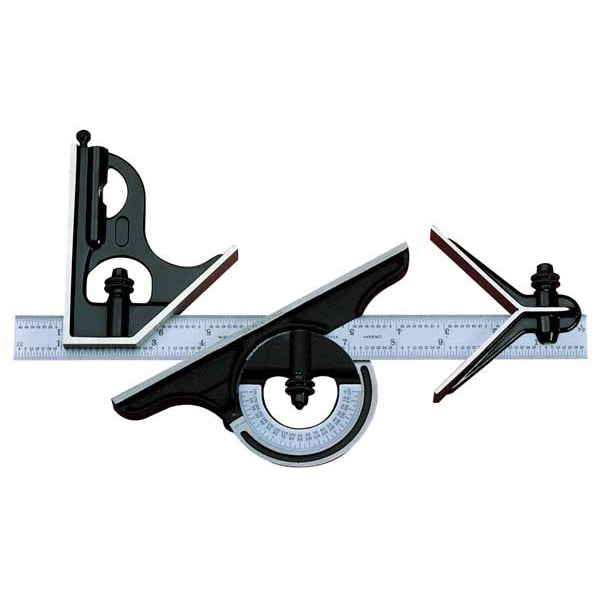 Combination Square Set, 12 In, 4 Pc
